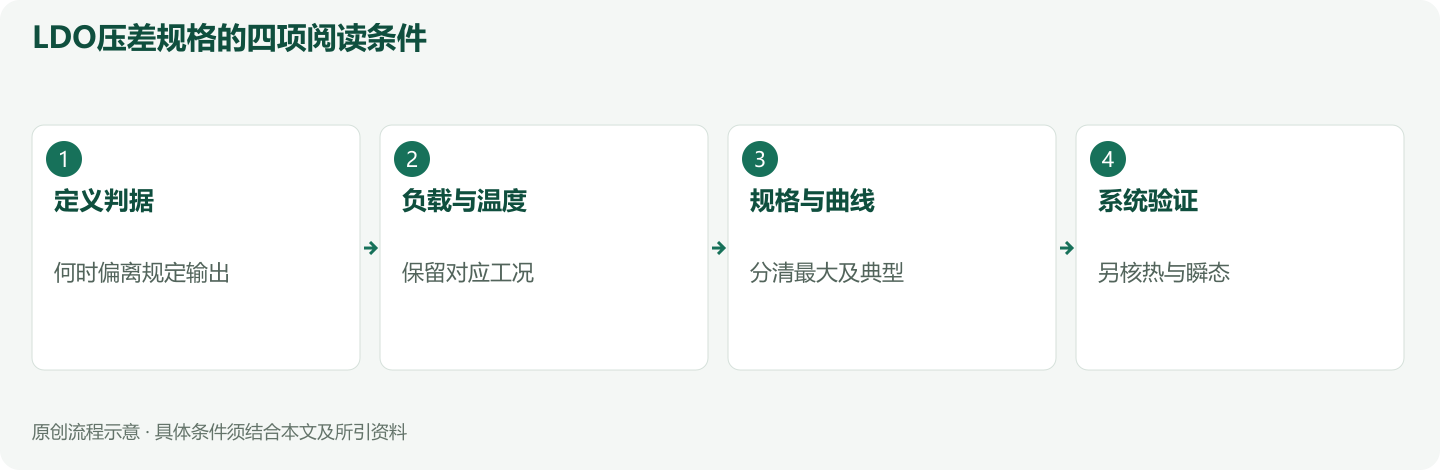 LDO压差规格的四项阅读条件