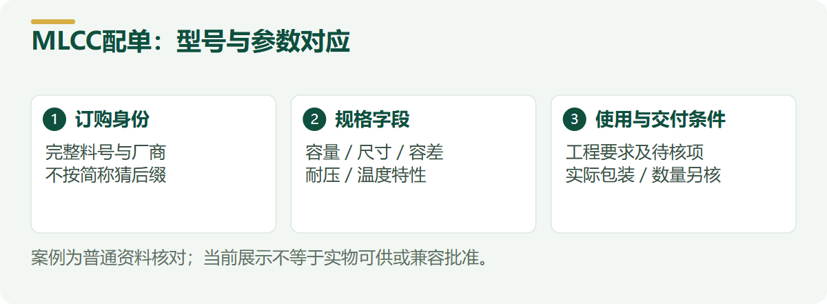 MLCC配单：型号与参数对应