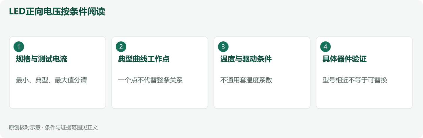 LED正向电压按条件阅读